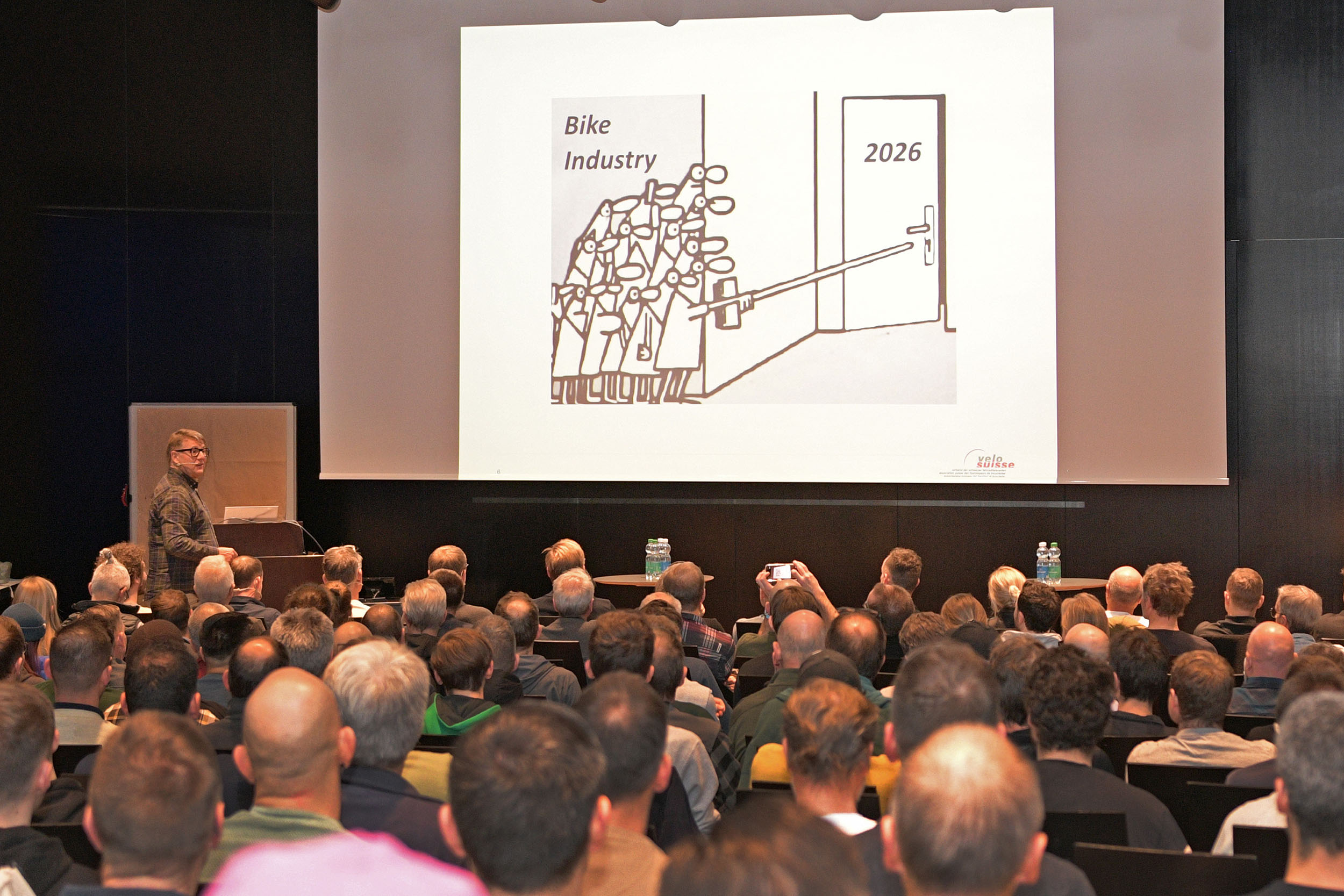 Velosuisse-Vizepräsident Christian Bättig während seines Input-Referats zu den Marktveränderungen seit 2015.