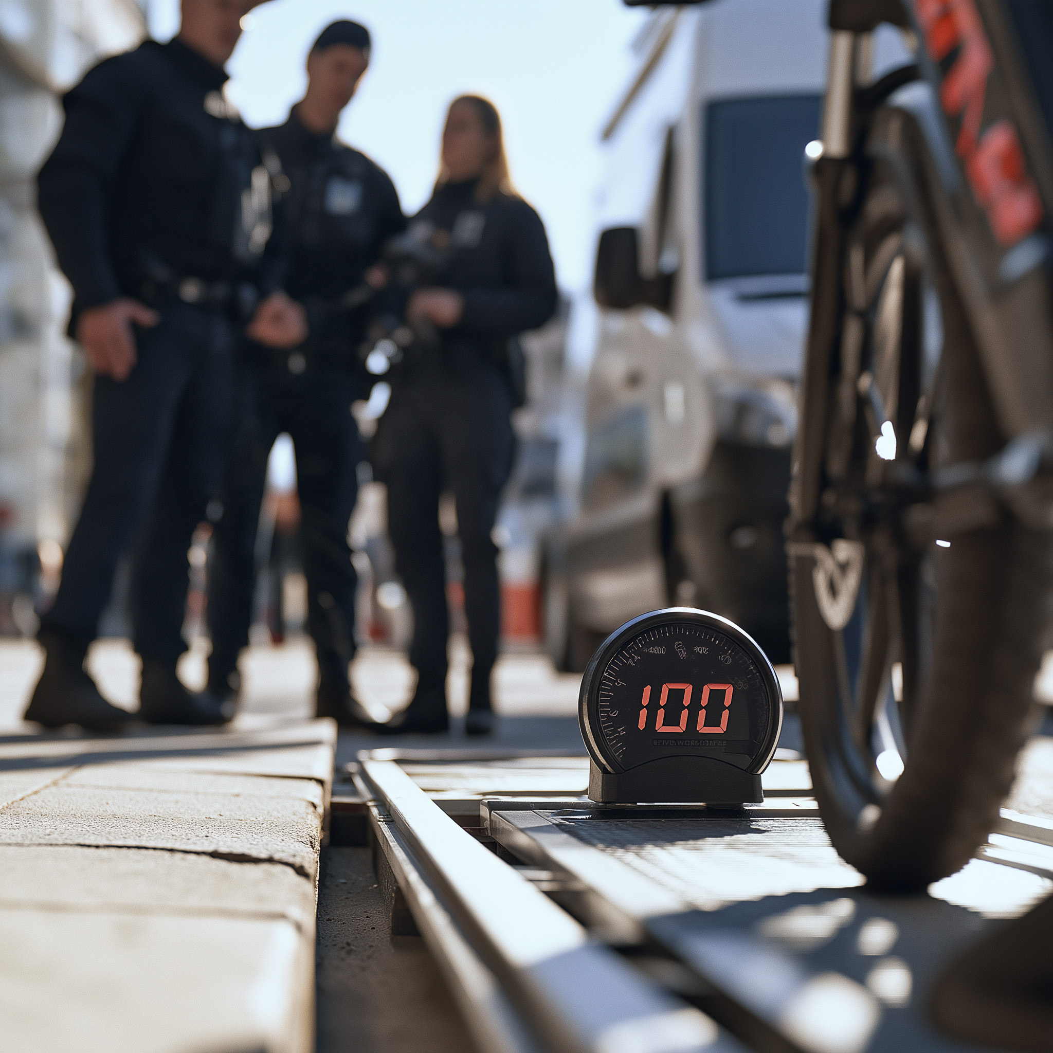 Frisiertes E-Bike auf der Rolle der Polizei.